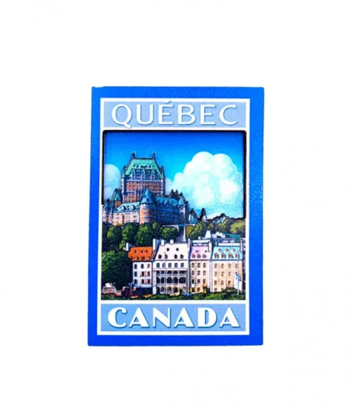 Aimant, souvenir de la Ville de Québec, Canada. En bois.
