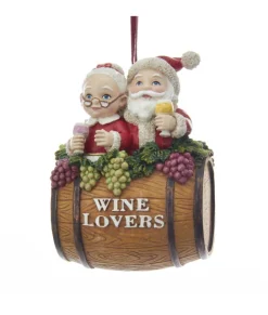 Amateur de vin M. et Mme Claus, ornement.