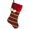 Bas de Noël 20 pouces à pompons