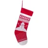 Bas de Noël 20 pouces rouge et blanc avec bonhomme de neige