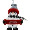 Bonhomme de neige avec bannière, message, "Frère spécial", ornement, Special Brother