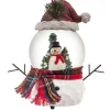 Boule à neige, avec chapeau et écharpe du Père Noël