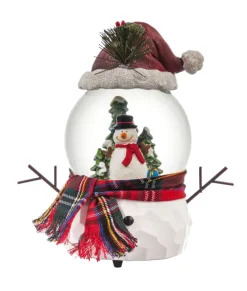 Boule à neige, avec chapeau et écharpe du Père Noël
