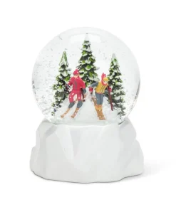 Boule à neige, skieurs alpins