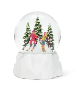 Boule à neige, skieurs alpins