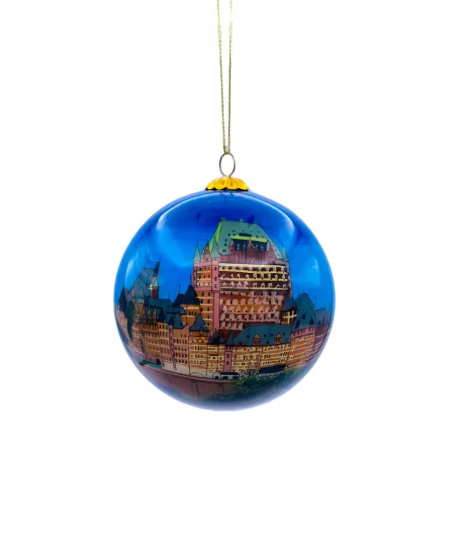Boule Bleue en verre Château Frontenac