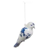 Boule de verre chinoiserie oiseau bleu