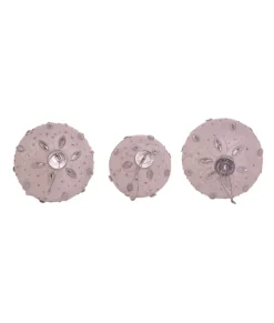Boules rondes, oignon et filial en verre blanc, 80 mm, boîte de 3