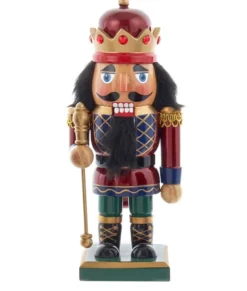 Casse-noisette royal bleu et rouge 9" de haut
