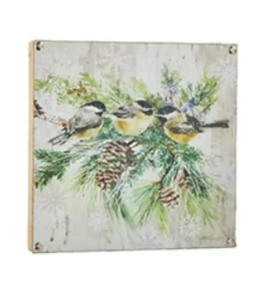 10"chickadee Block Art