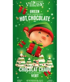 1 chocolat chaud blanc qui devient vert