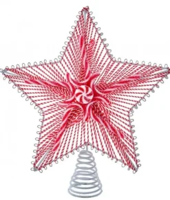 Cime d'arbre étoile de 11 pouces style bonbon