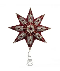Cîme d'arbre étoile rubis et platine