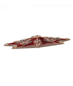 Cîme d'arbre étoile rubis et platine