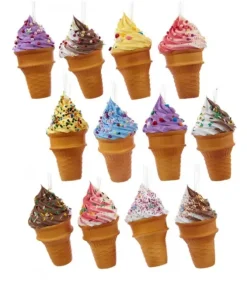 Cornet de crème glacée en mousse