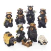 Crèche d'ours (9 morceaux). Fait en résine.