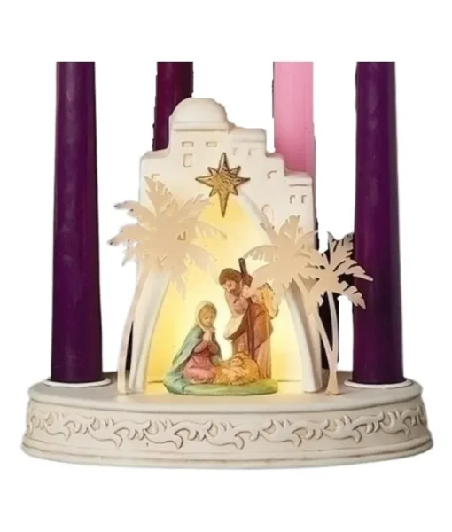 Crèche illuminée, dimensions 6"