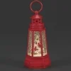 Décor de table, arbre cardinal dans une lanterne rouge, lumière scintillante
