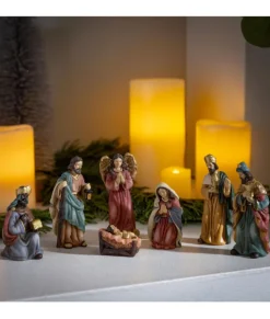 Décor de table, Crèche, Ensemble de 7 pièces