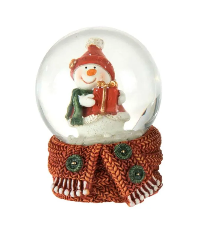Décor de table, Globe d’eau, Bonhomme de neige avec cadeaux