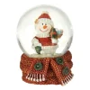 Décor de table, Globe d’eau, Bonhomme de neige avec bouquet floral