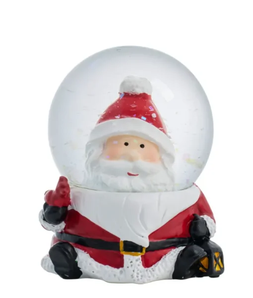 Décor de table, globe d'eau Express du Pôle Nord, Père Noël.