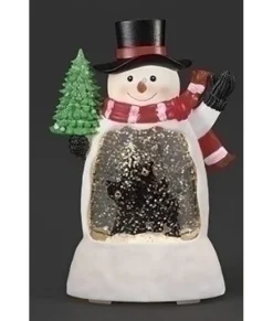 Décor de table, Lanterne d’eau, Bonhomme de neige avec famille d’ours