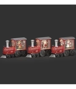 Décor de table, lanterne d’eau, locomotive de Noël avec un bonhomme de neige
