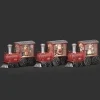 Décor de table, lanterne d’eau, locomotive de Noël avec renne.