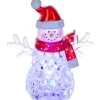 Décor de table, lumière LED, bonhomme de neige en cristal, mini lumière scintillante