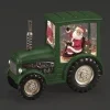 Décor de table, lumière scintillante, tracteur du Père Noël avec des cadeaux
