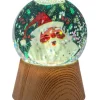 Décor de table, Mini Dôme d’eau, Lumière LED, Père Noël souriant