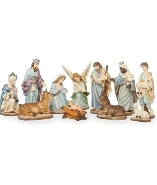 Décor de table, scène de la Nativité.