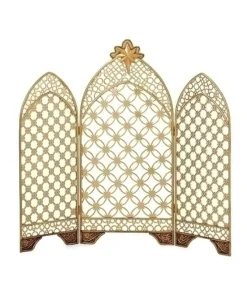 Décor de table, Triptyque en métal d’or