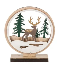 Décoration de table, scène de Noël de style rustique