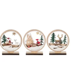 Décoration de table, scène de Noël de style rustique