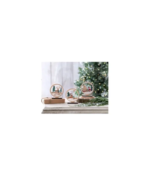 Décoration de table, scène de Noël de style rustique