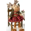 Décoration d'étagère/table, Mme Orignal assise sur la chaise (peluche)
