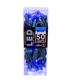Ensemble de 50 lumières bleues DEL