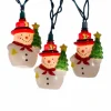 Ensemble de 10 lumières de bonhomme de neige