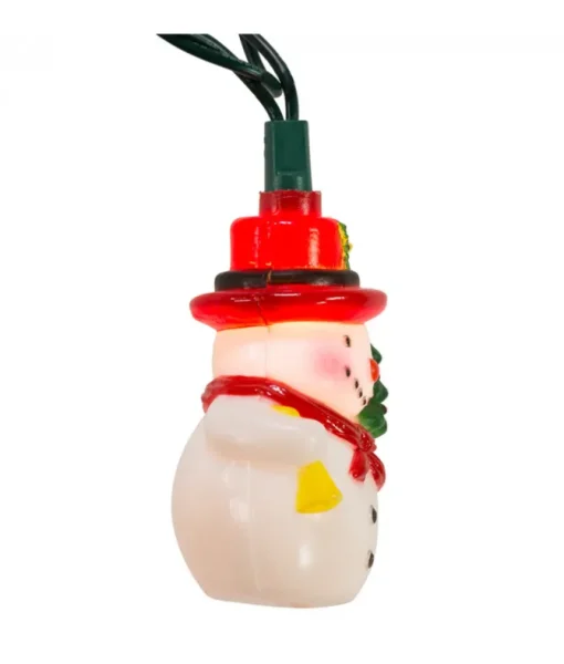 Ensemble de 10 lumières de bonhomme de neige