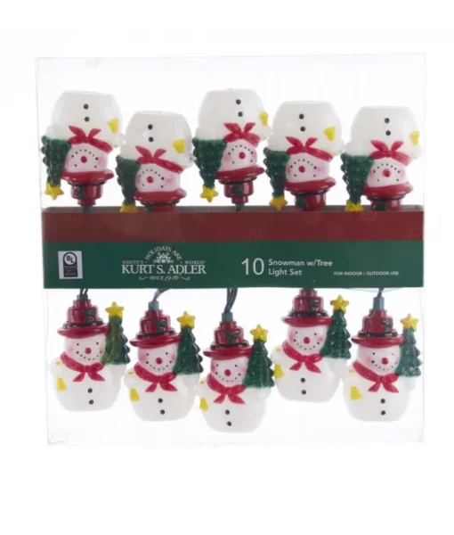 Ensemble de 10 lumières de bonhomme de neige