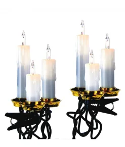 Ensemble de 15 lumières de chandelles avec pince