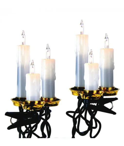Ensemble de 15 lumières de chandelles avec pince