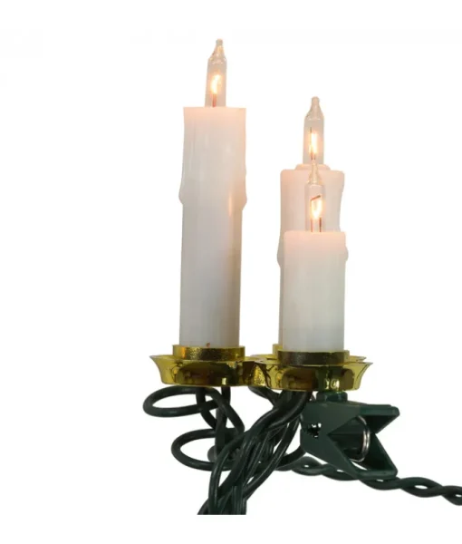 Ensemble de 15 lumières de chandelles avec pince