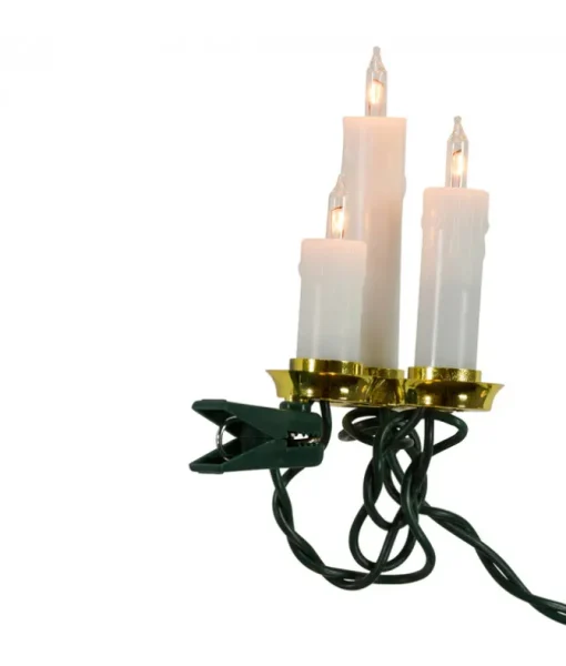 Ensemble de 15 lumières de chandelles avec pince