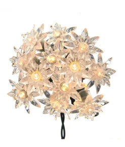 Ensemble de 10 lumières de fleurs transparentes