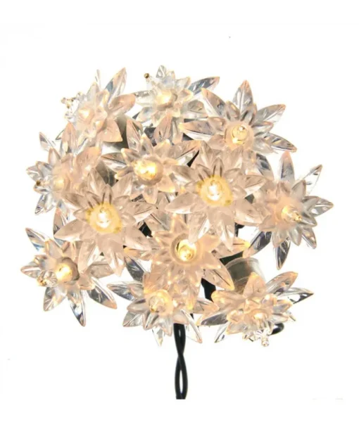 Ensemble de 10 lumières de fleurs transparentes
