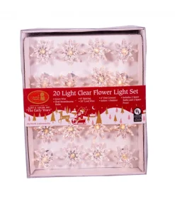Ensemble de 10 lumières de fleurs transparentes