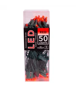 Ensemble de 50 lumières DEL rouges